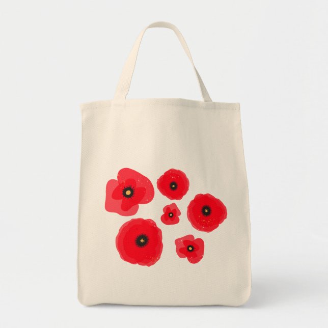 Bolsa Tote Poppies em Bloom (Frente)