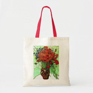 Bolsa Tote Poppies Vermelhos e Daisies Van Gogh Belas Artes