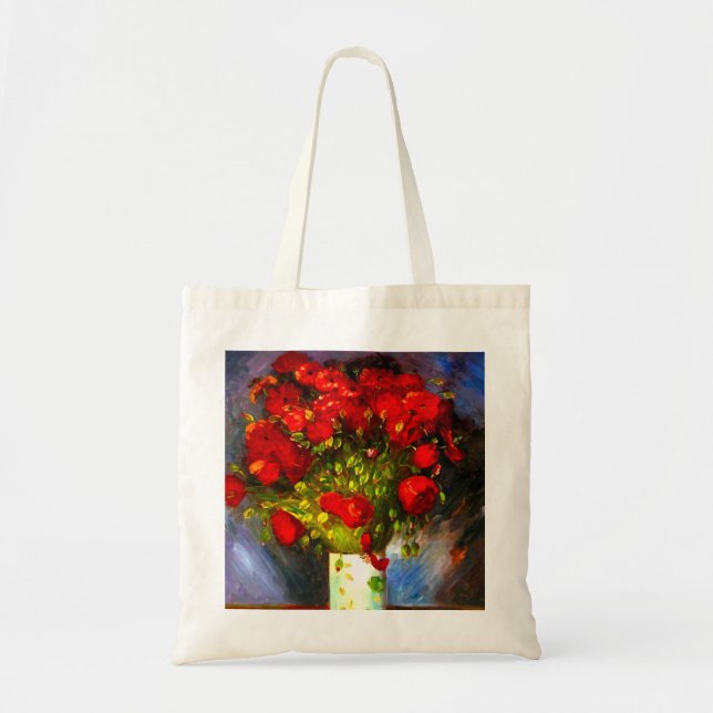 Bolsa Tote Poppies Vermelhos Van Gogh (Frente)