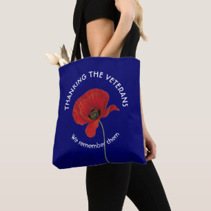 Bolsa Tote Poppy Obrigado Veteranos