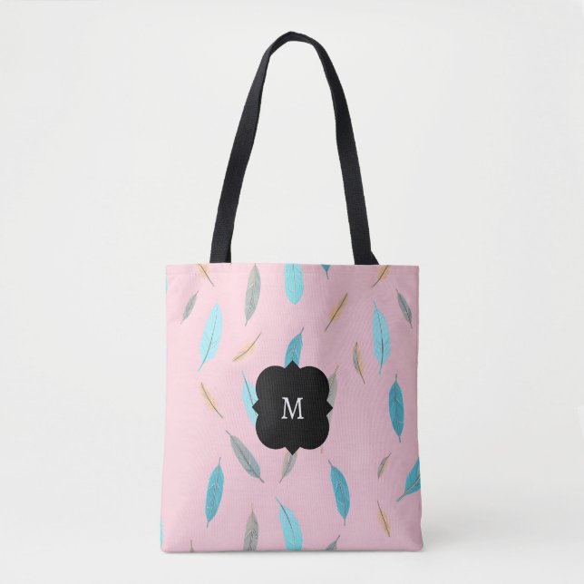 Bolsa Tote Popular Feathers Luxury Boho Collection (Frente)