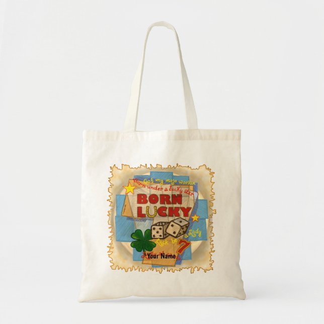 Bolsa Tote Pôquer Born Lucky (Frente)