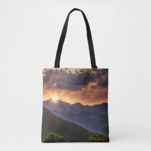 Bolsa Tote Pôr do sol lindo sobre as montanhas