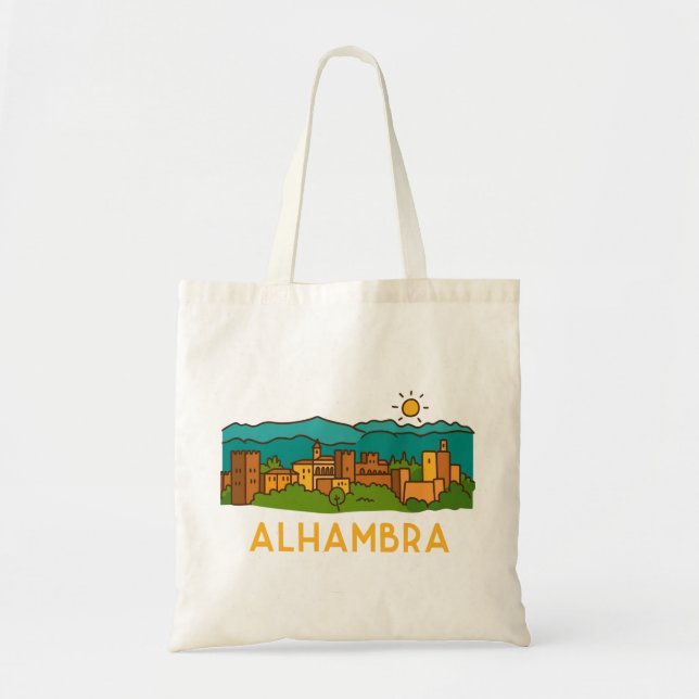 Bolsa Tote Pôr do Sol na Alhambra 2 (Frente)