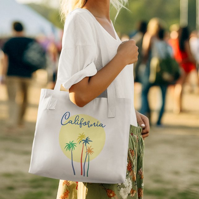 Bolsa Tote Pôr do Sol na Praia da Califórnia (Criador carregado)