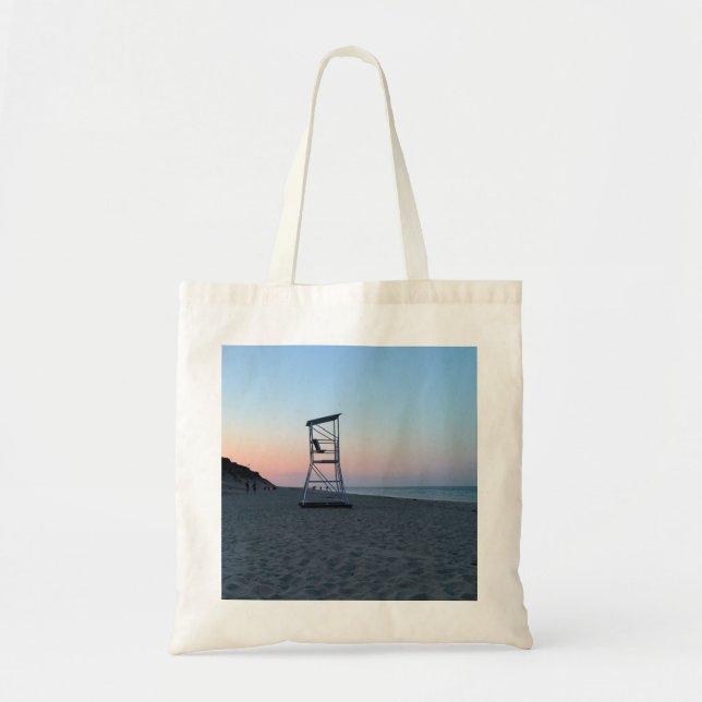 Bolsa Tote Pôr do sol na praia de Cape Cod (Frente)