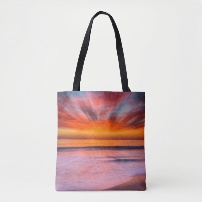 Bolsa Tote Pôr do sol na praia de Tamarack | Carlsbad, CA (Frente)
