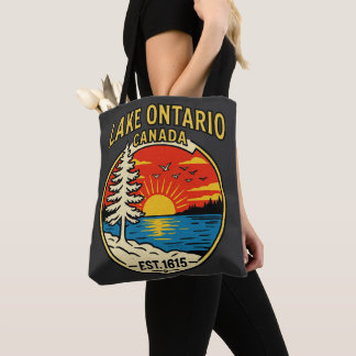 Bolsa Tote Pôr do sol Pop Art do Lago Ontário Canadá