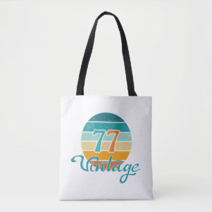 Bolsa Tote Pôr do Sol Retro 77 Vintage Desgastado