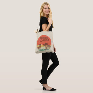 Bolsa Tote Pôr do sol vintage Miami Beach Flórida