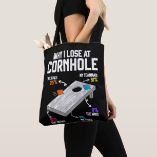 Bolsa Tote Por Que Eu Perco no Cornhole Humor Arremesso Como 
