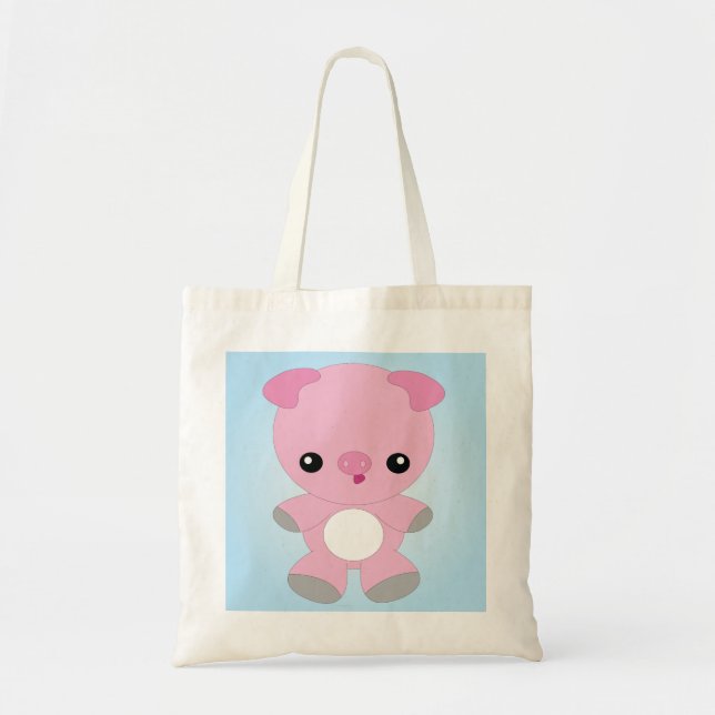 Bolsa Tote Porco bonito do bebê (Frente)