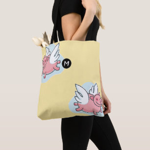 Bolsa Tote Porco Chinês Voador Ano 2019 Monograma ToteB Amar
