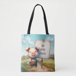 Bolsa Tote Porco - Coma Mais Pessoas