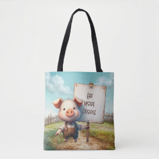 Bolsa Tote Porco - Coma Mais Pessoas