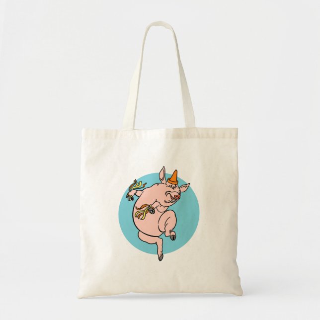 Bolsa Tote Porco dançante (Frente)