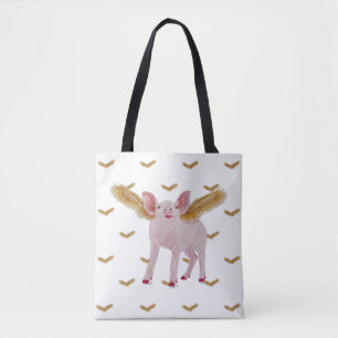 Bolsa Tote Porco do vôo