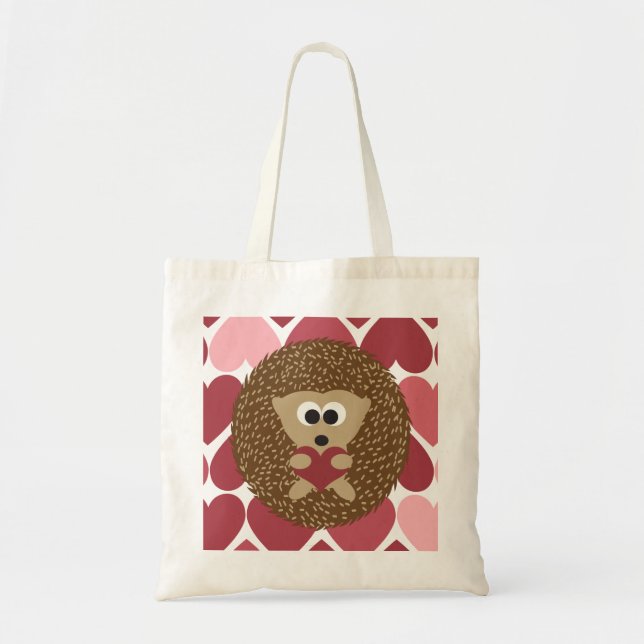 Bolsa Tote Porco e corações (Frente)