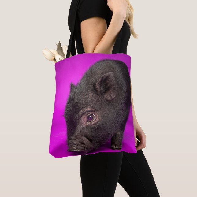 Bolsa Tote Porco preto do bebê (Close Up)