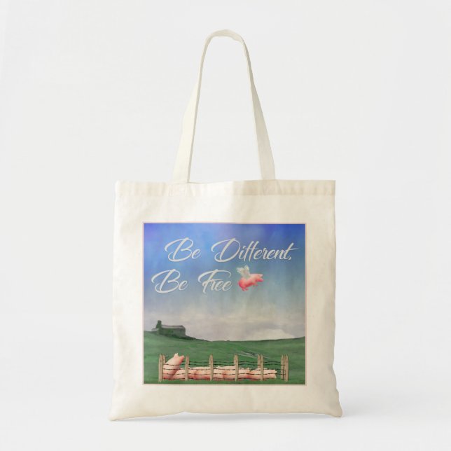 Bolsa Tote Porco Voador Diferente (Frente)