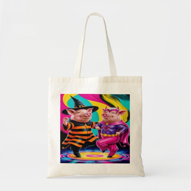 Bolsa Tote Porcos dançantes (Frente)