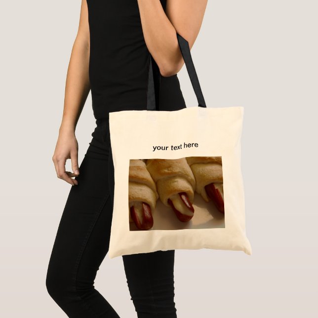 Bolsa Tote Porcos num cobertor com queijo engraçado (Frente (produto))