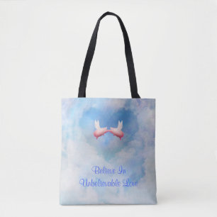 Bolsa Tote Porcos Voadores Acreditam Em Um Amor Inacreditável
