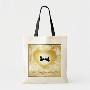 Bolsa Tote Porcos Voadores Beijando O Verdadeiro Amor É Inacr