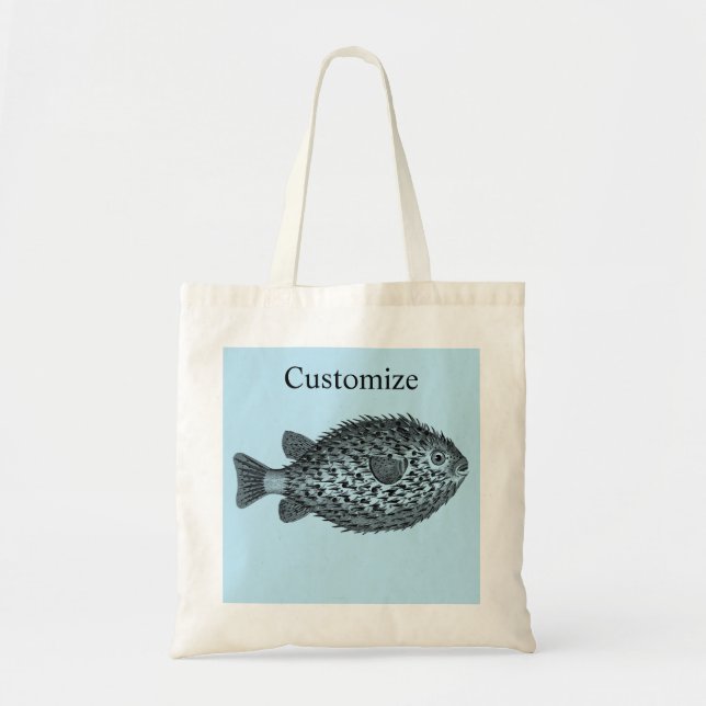 Bolsa Tote Porcupine blowfish Thunder_Cove Place Card (Frente)
