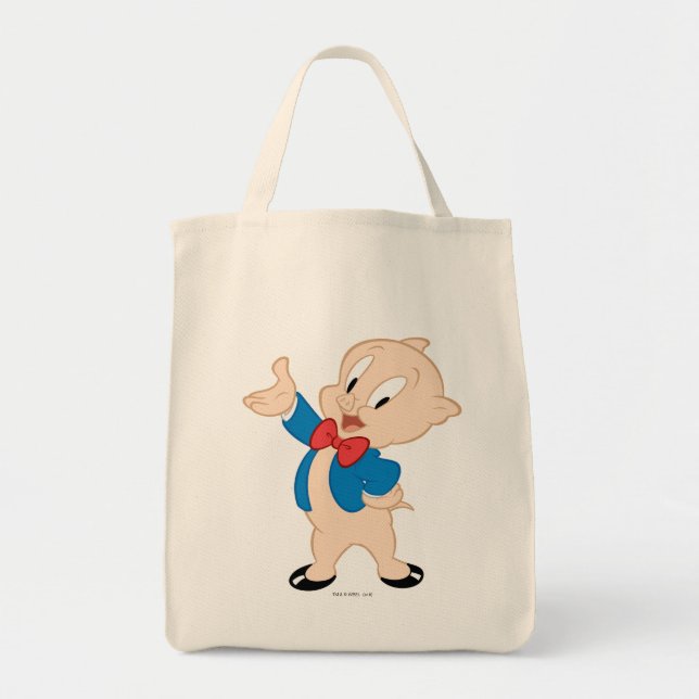 Bolsa Tote Porky Pig| Dose clássica (Frente)