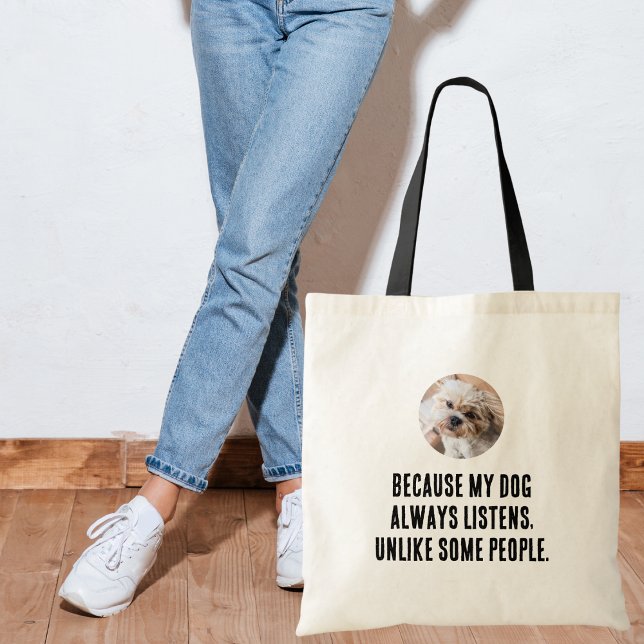 Bolsa Tote Porque Meu Cachorro Sempre Escute Diferente De Pes (Criador carregado)