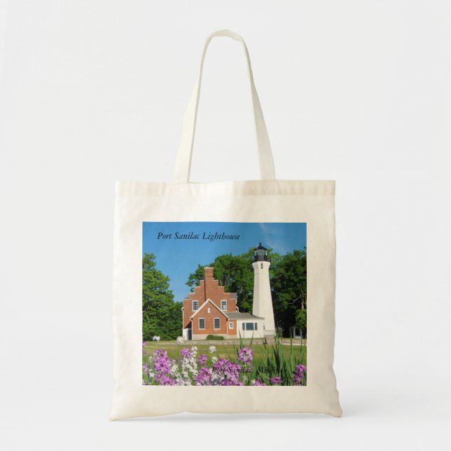 Bolsa Tote Port Sanilac Lighthouse saco (Frente)