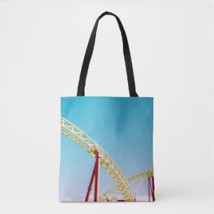 Bolsa Tote Porta copos de rolo amarelo e vermelho sob o céu