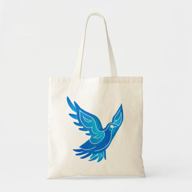 Bolsa Tote Porta de Paz Azul e Branco (Frente)