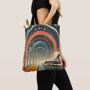 Bolsa Tote Porta do Wormhole de Arte Idade do meio século