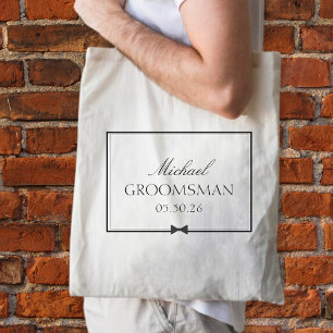 Bolsa Tote Portador de Toque Simples de Bowtie Simples Person