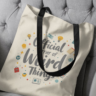 Bolsa Tote Portadora Oficial De Coisas Estranhas Engraçado