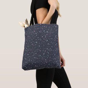 Bolsa Tote Portas de pintura de pastel com manchas na meia-no