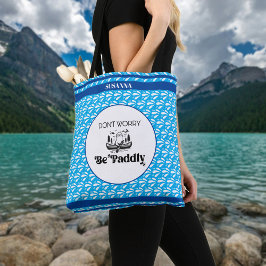 Bolsa Tote Porte de Canoagem Azul de Água Retroativa Personal