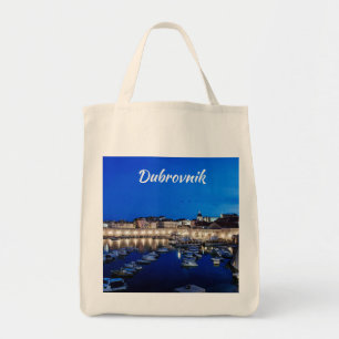 Bolsa Tote Porto de Dubrovnik e paredes iluminadas à noite