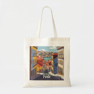 Bolsa Tote Porto Portugal Viagem Abstrato