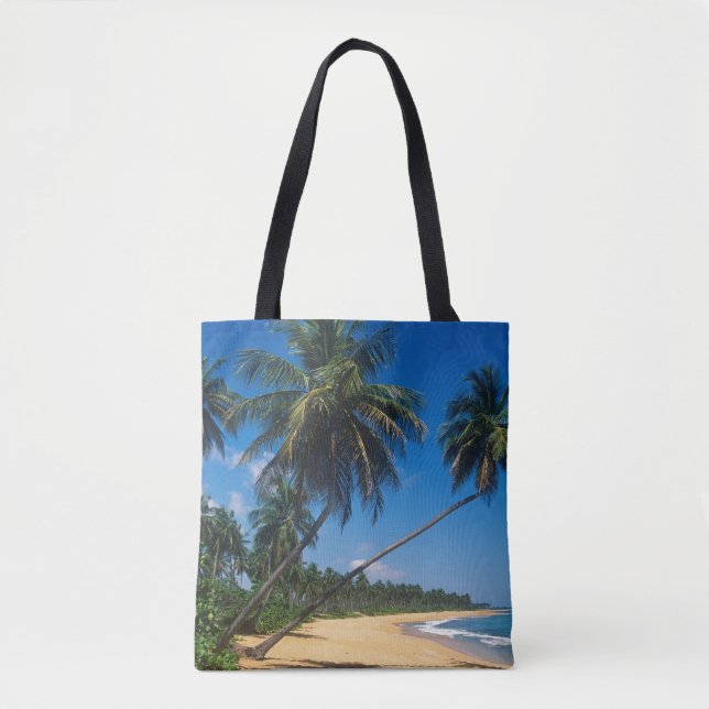 Bolsa Tote Porto Rico, Ilha Verde, palmeiras (Frente)