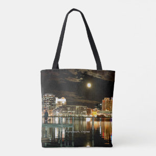 Bolsa Tote Portsmouth, fotografia de paisagem urbana da Virgí