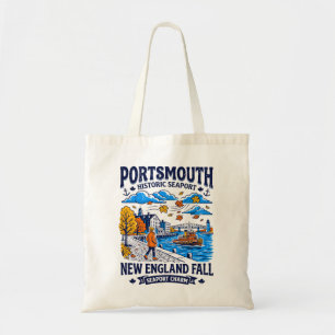 Bolsa Tote Portsmouth Nova Inglaterra Outono Porto Histórico