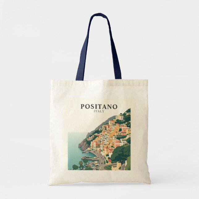 Bolsa Tote Positano, Italy Town Vintage  (Frente)