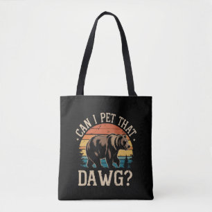 Bolsa Tote Posso Acariciar Esse Cachorro Urso Meme Acampament
