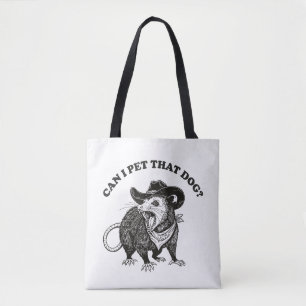 Bolsa Tote Posso Acariciar Esse Meme de Cachorro Engraçado Ga