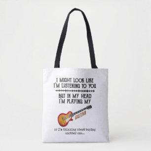 Bolsa Tote Posso parecer que estou te ouvindo, mas no meu...