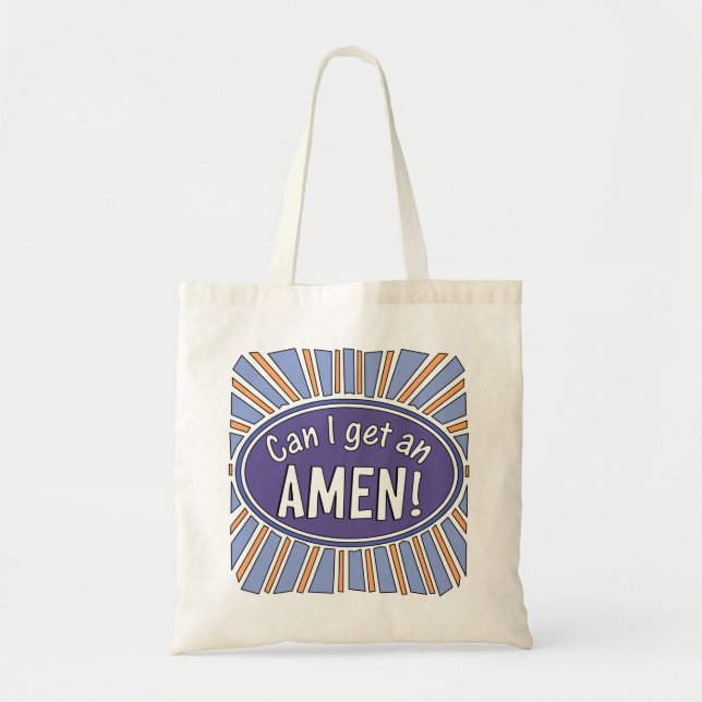 Bolsa Tote Posso pegar uma AMEN? (Frente)