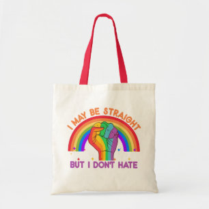 Bolsa Tote Posso ser Hetero, mas não odeio o orgulho LGBTQIA